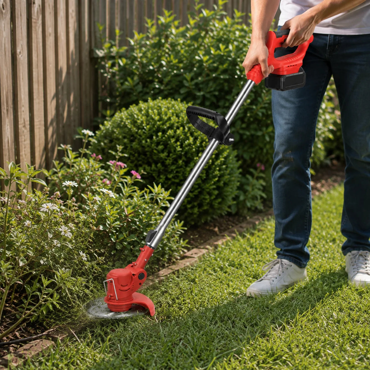 Grass Trimmer Cordless Battery Powered Lightweight