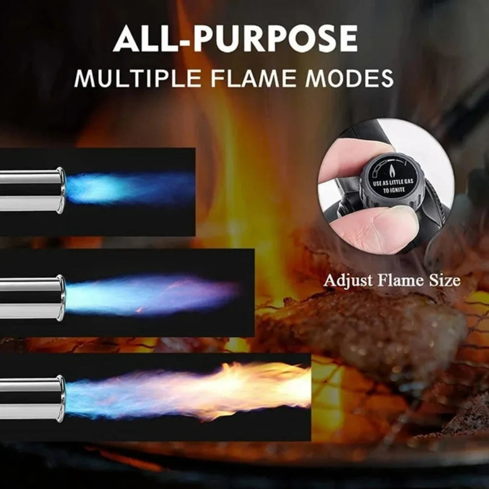 Grill Lighter Long-Reach Adjustable Flame Butane-Refillable