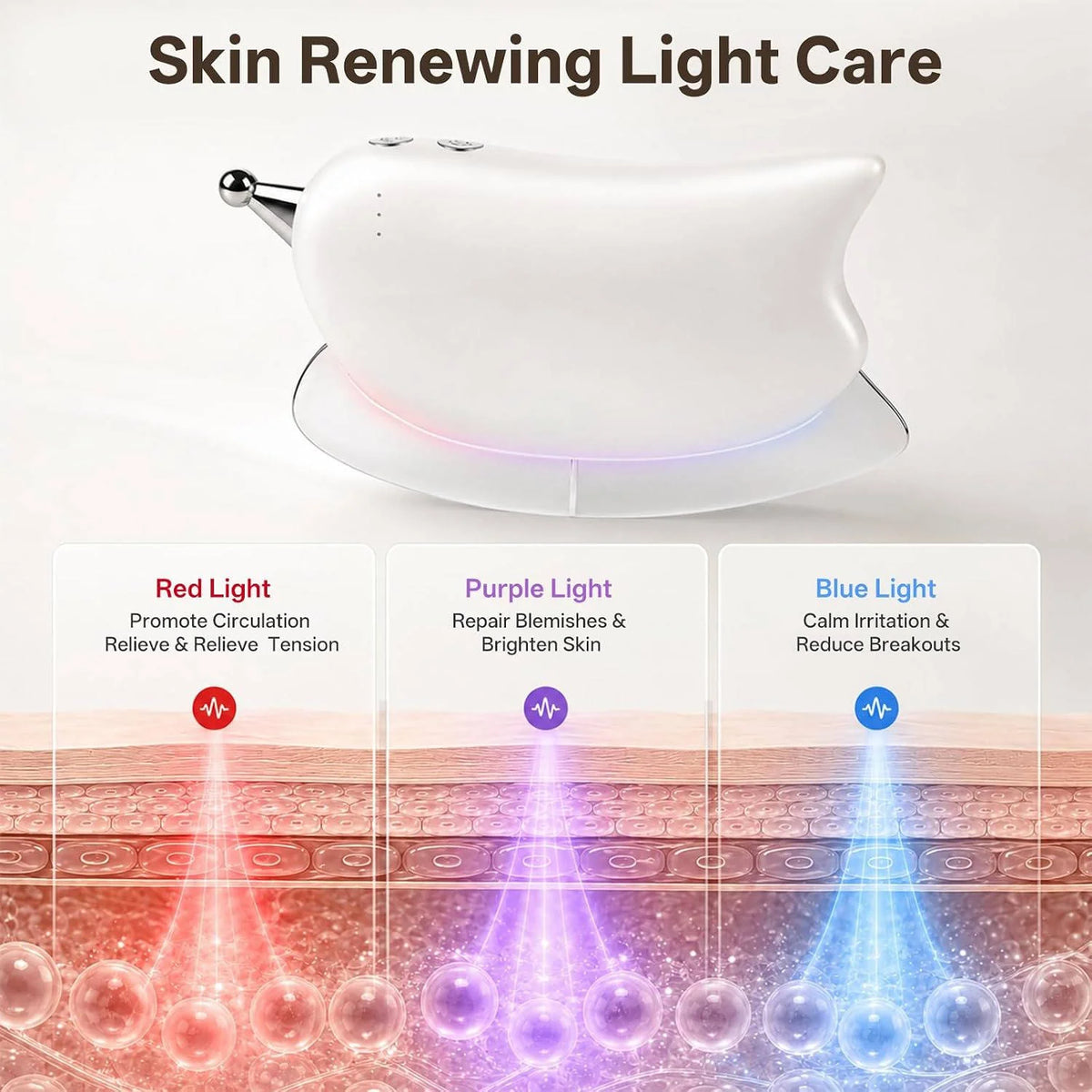 Gua Sha Massage Tool Heat & Vibration 60-Min Battery