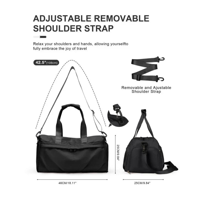 Gym Duffel Bag Large Capacity Water-Resistant & Multiple Pockets