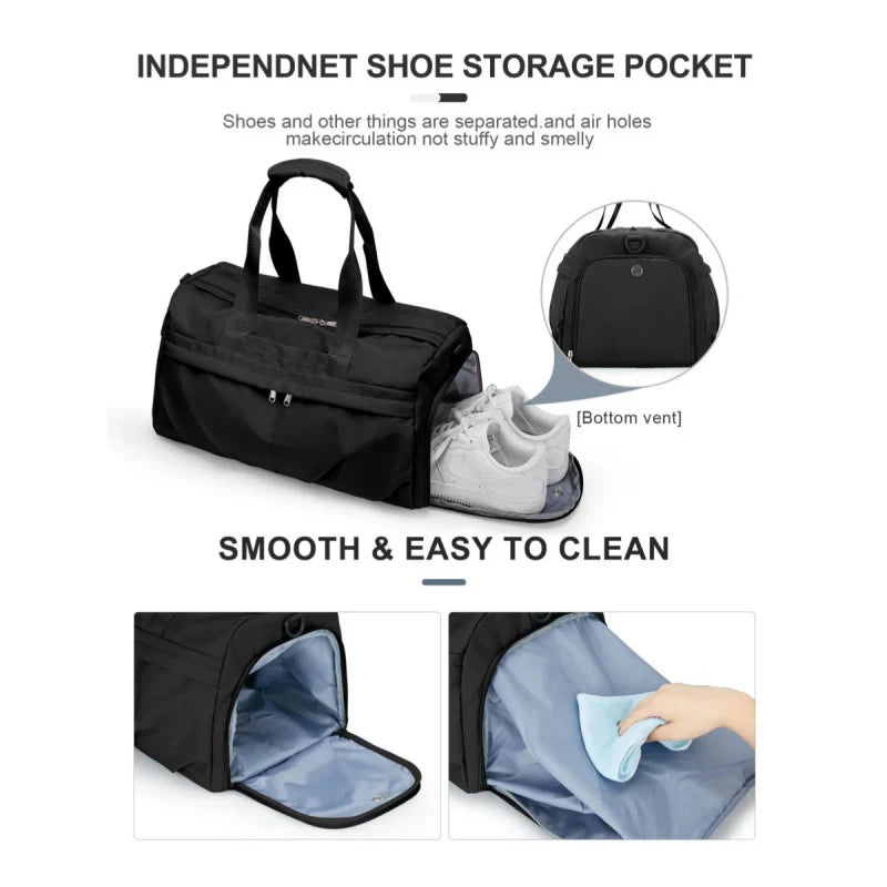 Gym Duffel Bag Large Capacity Water-Resistant & Multiple Pockets