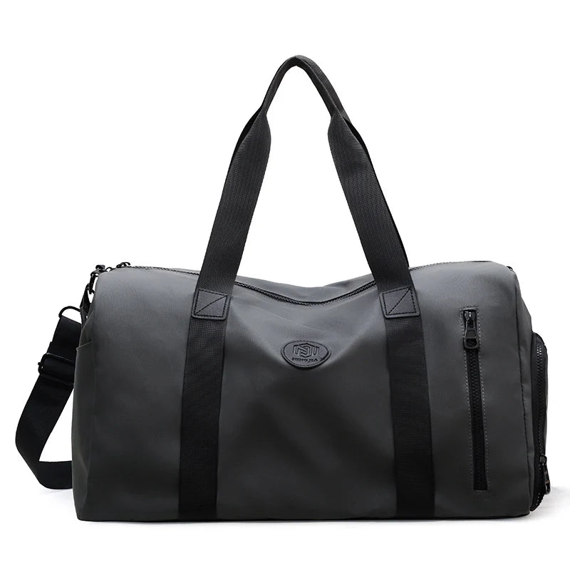 Gym Duffel Bag Waterproof Separate Shoe Compartment Adjustable Straps