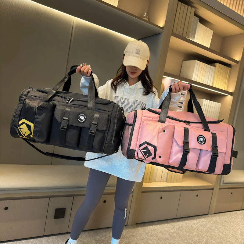 Gym Duffle Bag Water-Resistant Multi-Pocket Adjustable Strap
