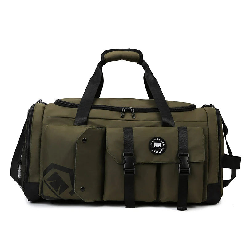 Gym Duffle Bag Water-Resistant Multi-Pocket Adjustable Strap