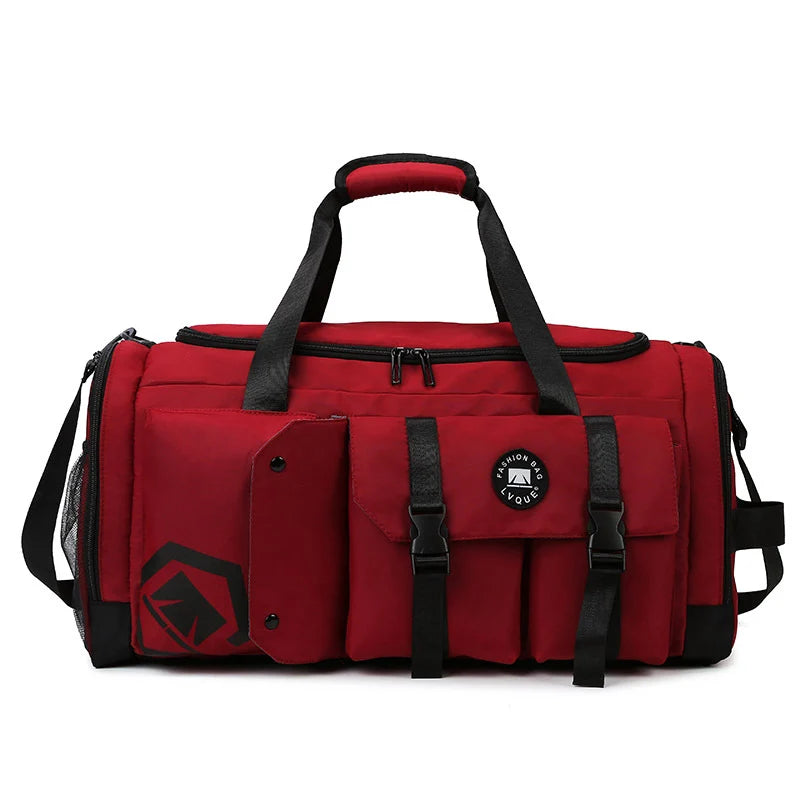 Gym Duffle Bag Water-Resistant Multi-Pocket Adjustable Strap