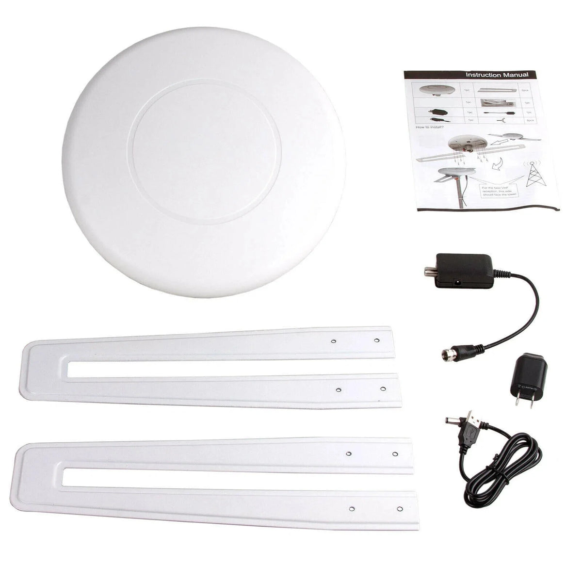 HDTV Antenna Omnidirectional Auto Signal Lock 40ft Coax