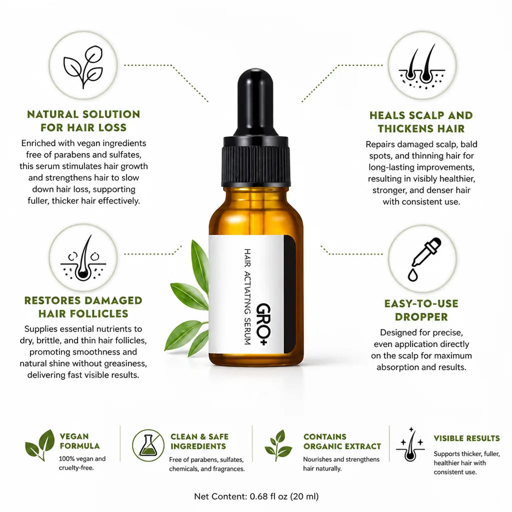 Hair Activating Serum Thickening Vegan Dropper 20ml