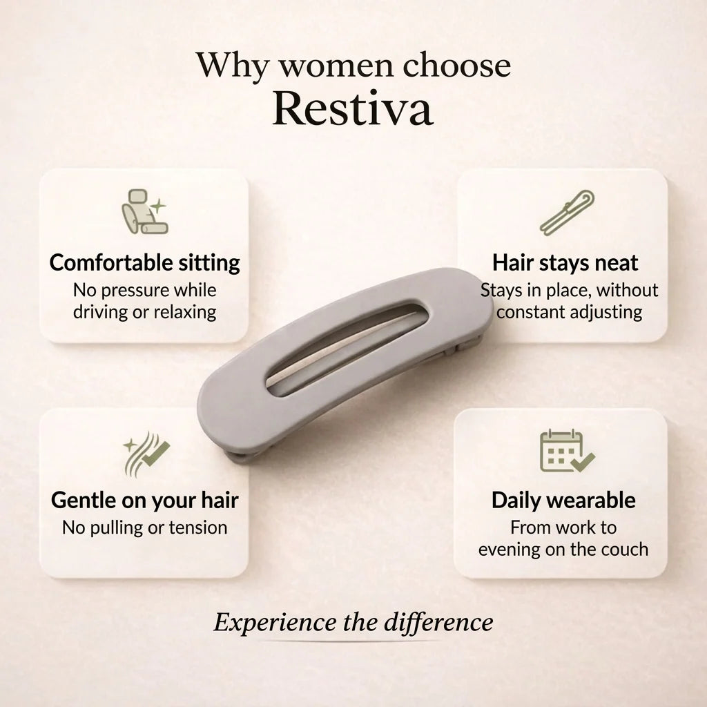 Hair Clip Slim Flat Design Gentle Secure Hold
