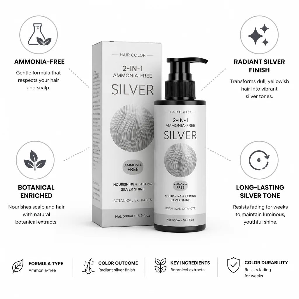 Hair Color 2-in-1 Ammonia-Free Silver