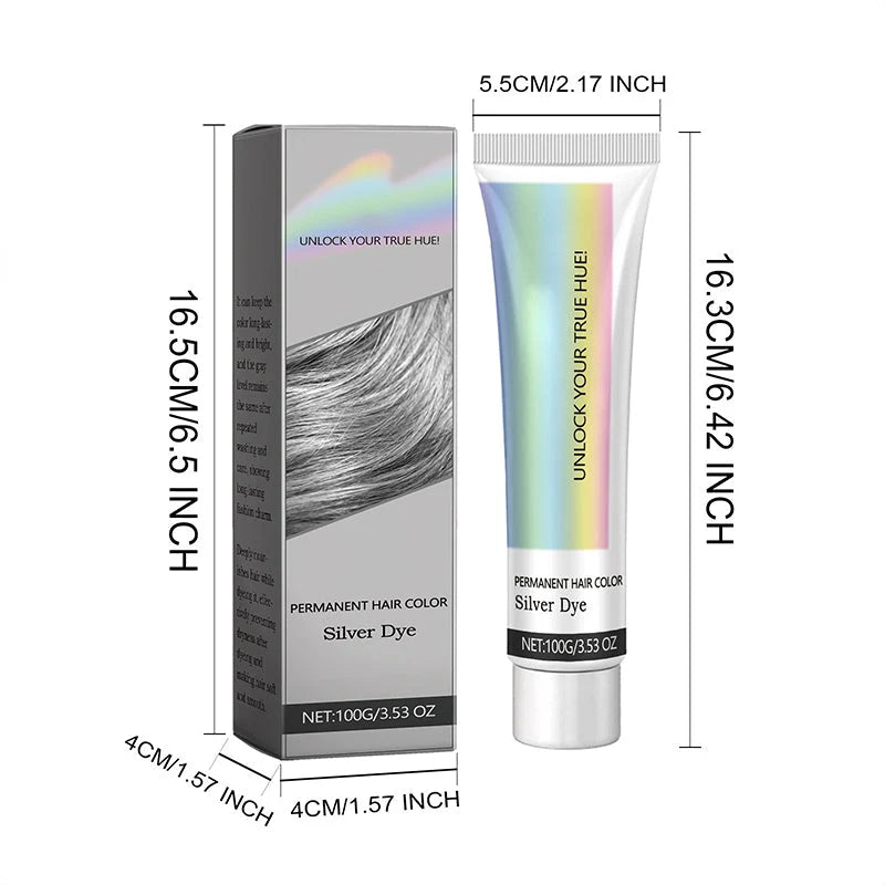 Hair Color Cream Silver Ammonia-Free Plant-Based