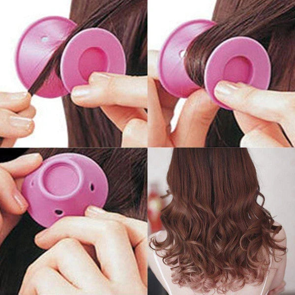 Hair Curlers Heat-Free Medical-Grade Silicone Set of 10