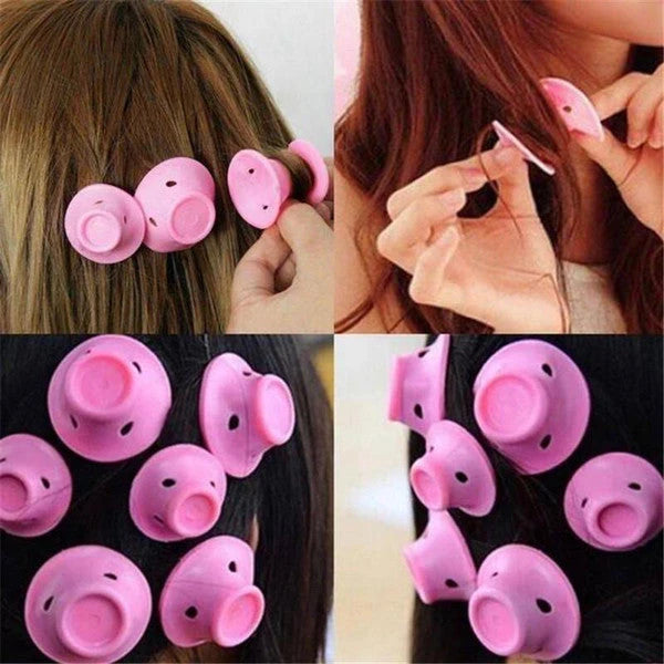 Hair Curlers Heat-Free Medical-Grade Silicone Set of 10