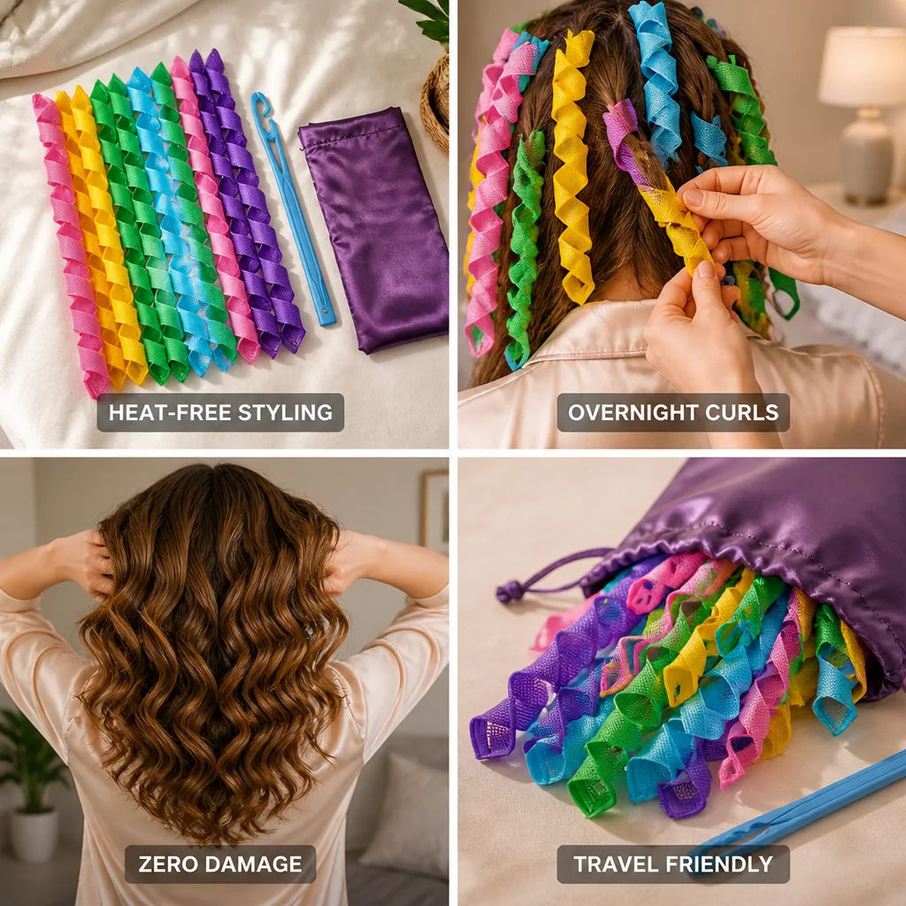 Hair Curling Bands Heat-Free Overnight Set of 12