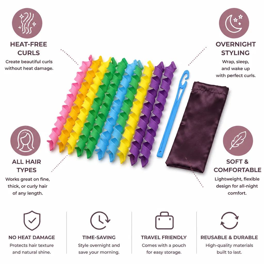 Hair Curling Bands Heat-Free Overnight Set of 12