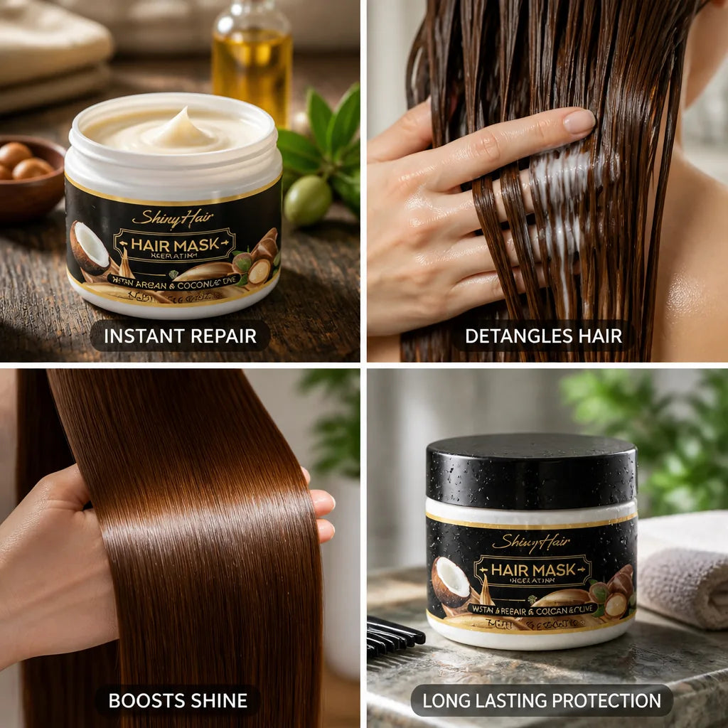 Hair Mask Keratin Instant Repair Argan & Olive