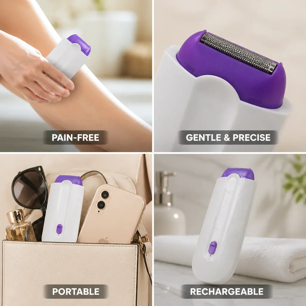 Hair Removal Kit Gentle Micro-Oscillation Pain-Free Rechargeable & Portable