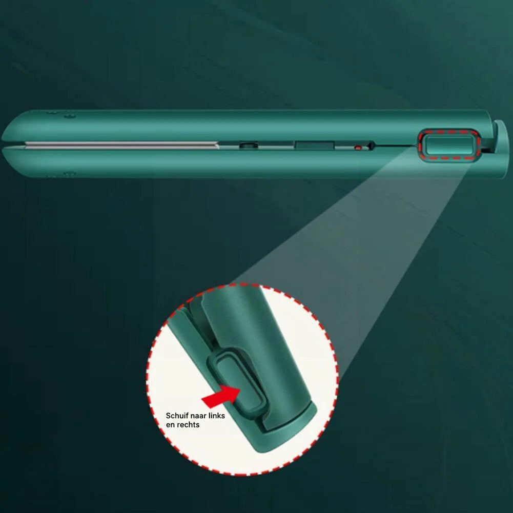 Hair Straightener & Curler Cordless 2-in-1 Ceramic Plates