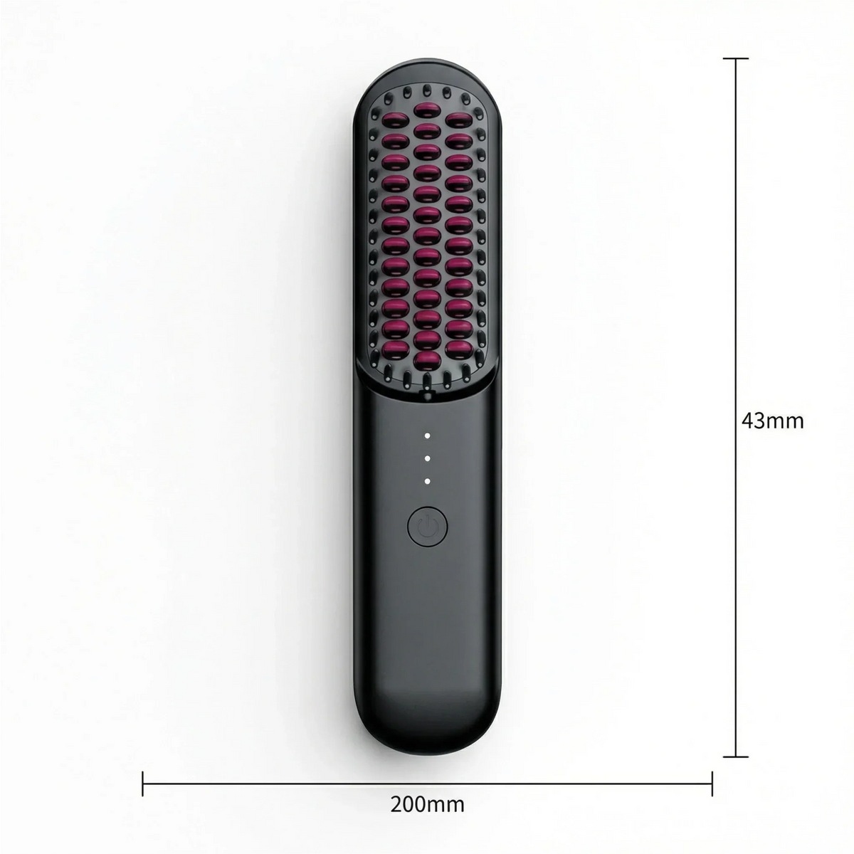 Hair Straightening Brush Cordless USB-C Rechargeable Adjustable Heat Settings