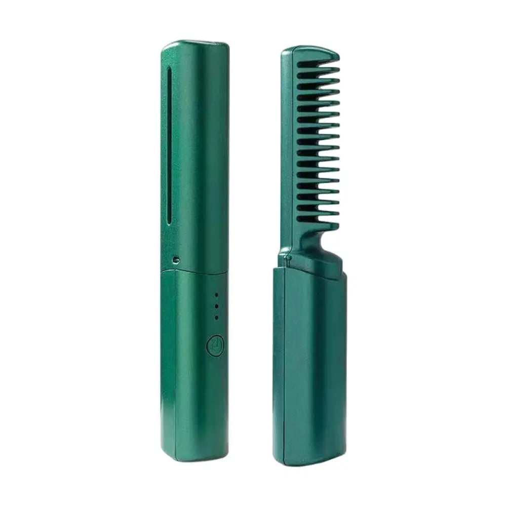Hair Straightening Comb Ceramic Heated Cordless Rechargeable