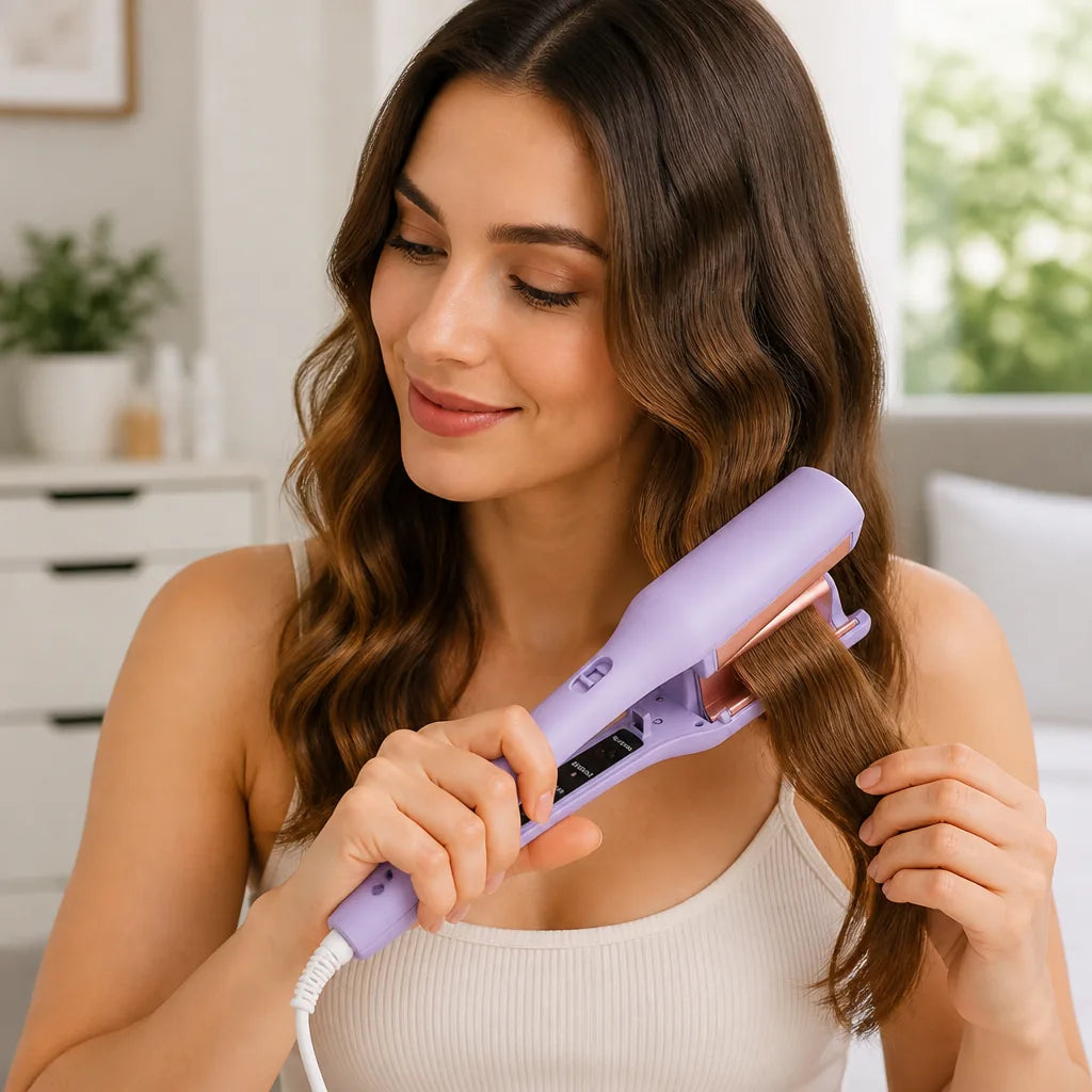 Hair Waver S-Shaped Dual Barrels Ceramic Coating