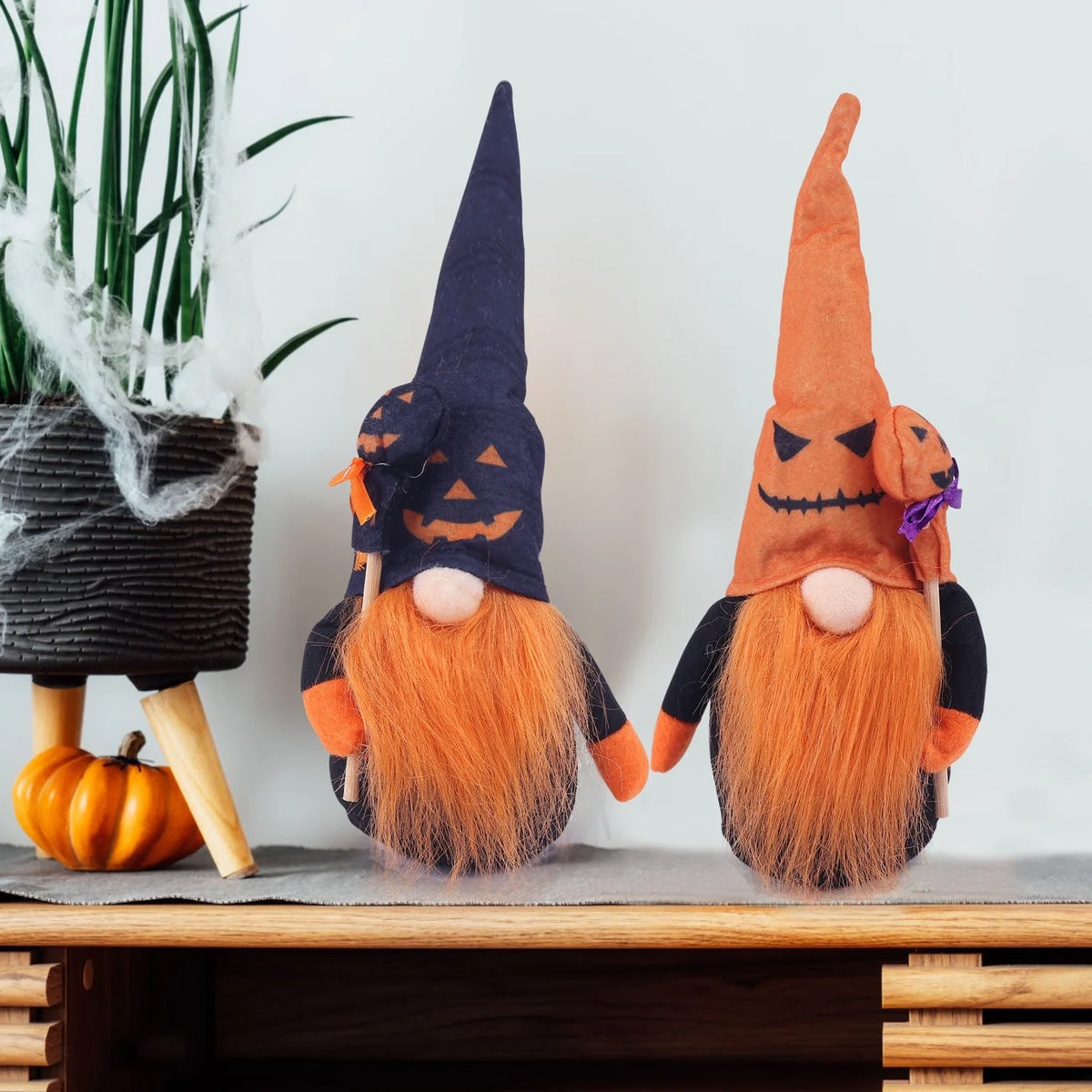 Halloween Figurine Durable Witch Hat Pumpkin Motif