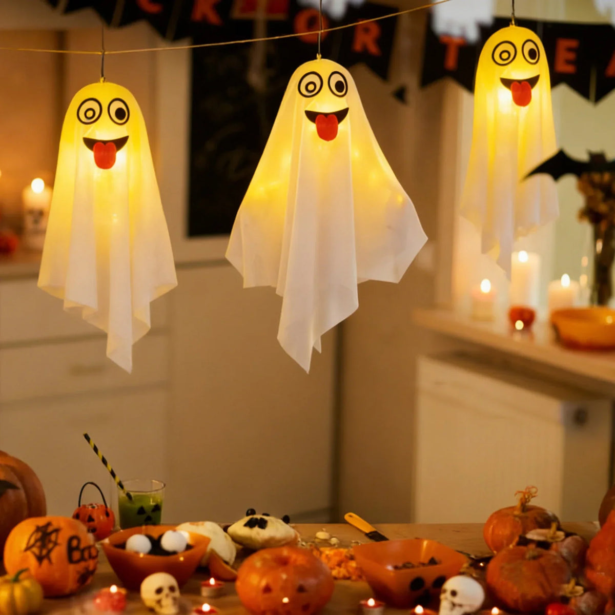 Halloween Ghost Decoration Built-In LED Weatherproof Indoor & Outdoor