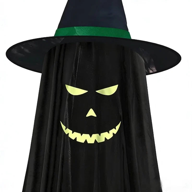 Halloween Hanging Decoration Glow-In-The-Dark Ghost Faces Weatherproof