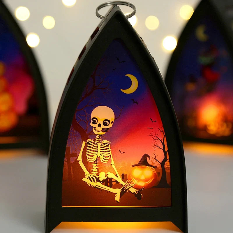 Halloween Lamp Skeleton Motif Energy-Efficient LED