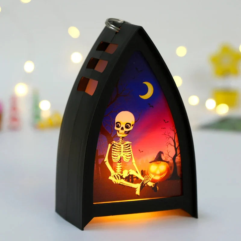 Halloween Lamp Skeleton Motif Energy-Efficient LED