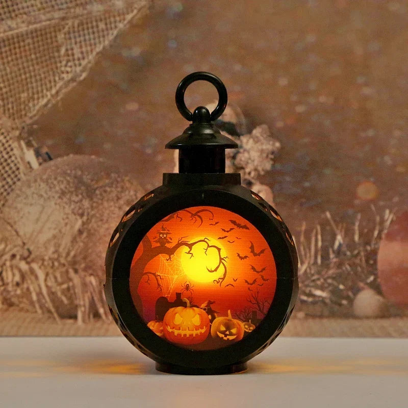 Halloween Lantern Intricate Cutout LED Indoor & Outdoor Decor
