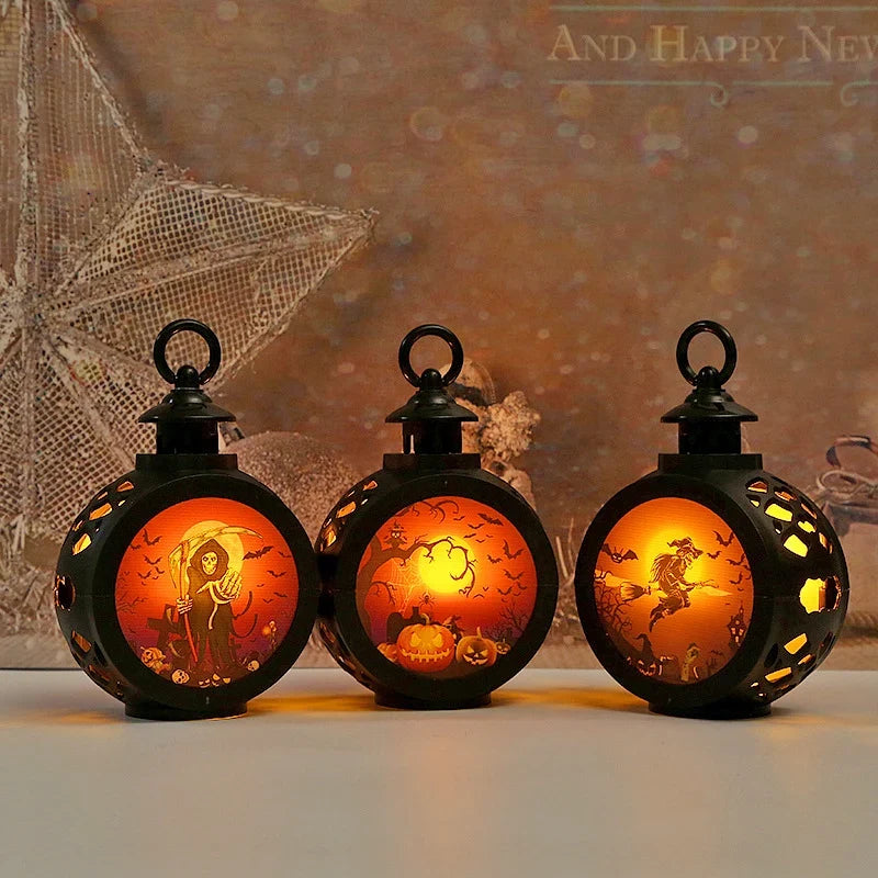 Halloween Lantern Skeleton Motif Integrated LED