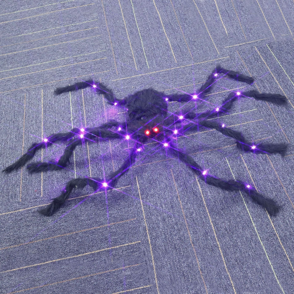 Halloween Spider Decoration Color-Changing LED Lifelike Design