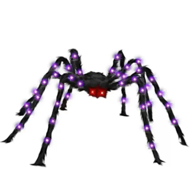 Halloween Spider Decoration Life-Size Over 100 LED Lights Weatherproof
