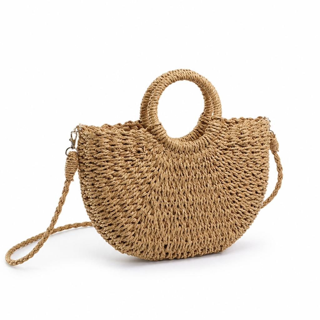 Hand-Braided Adjustable Strap Handbag