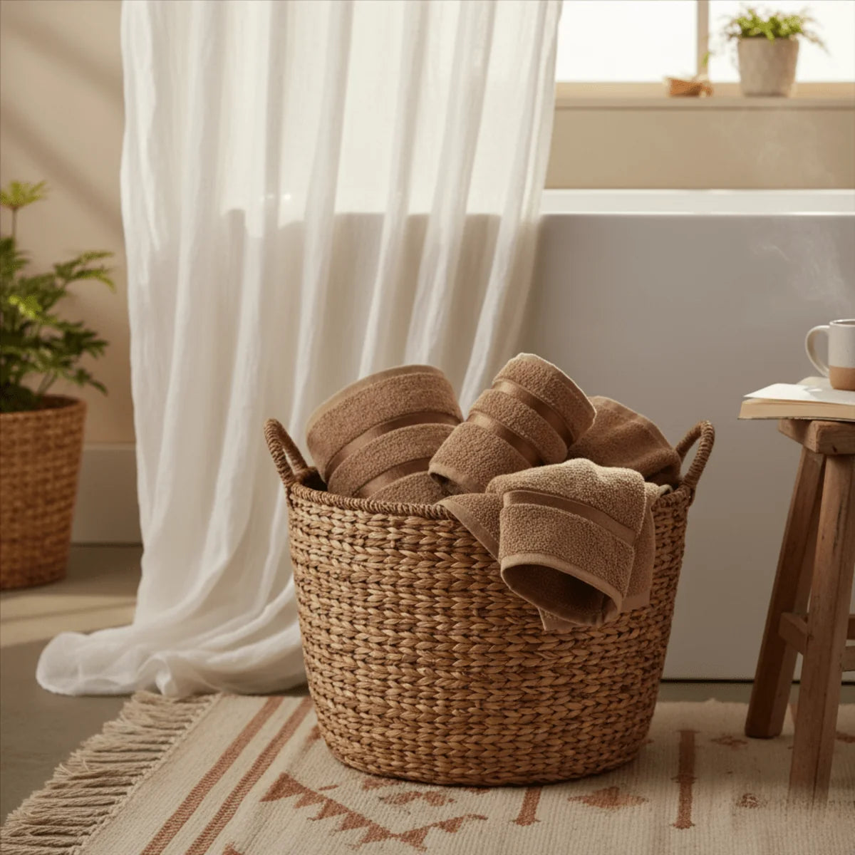 Hand & Face Towel Set 100% Cotton Quick-Drying