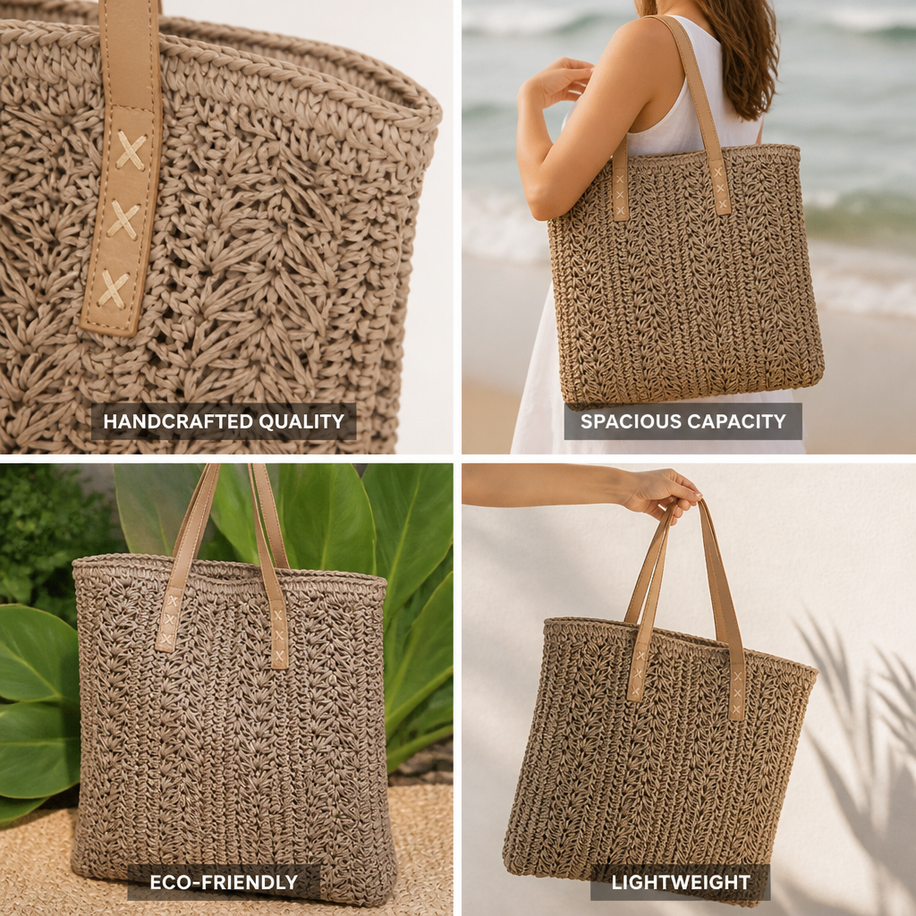 Hand-Knotted Eco-Friendly Beach Bag