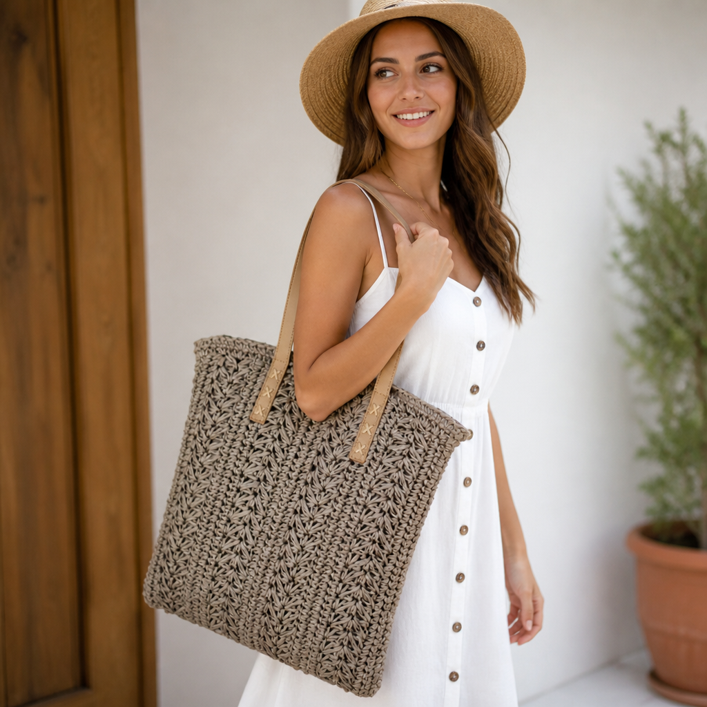 Hand-Knotted Eco-Friendly Beach Bag