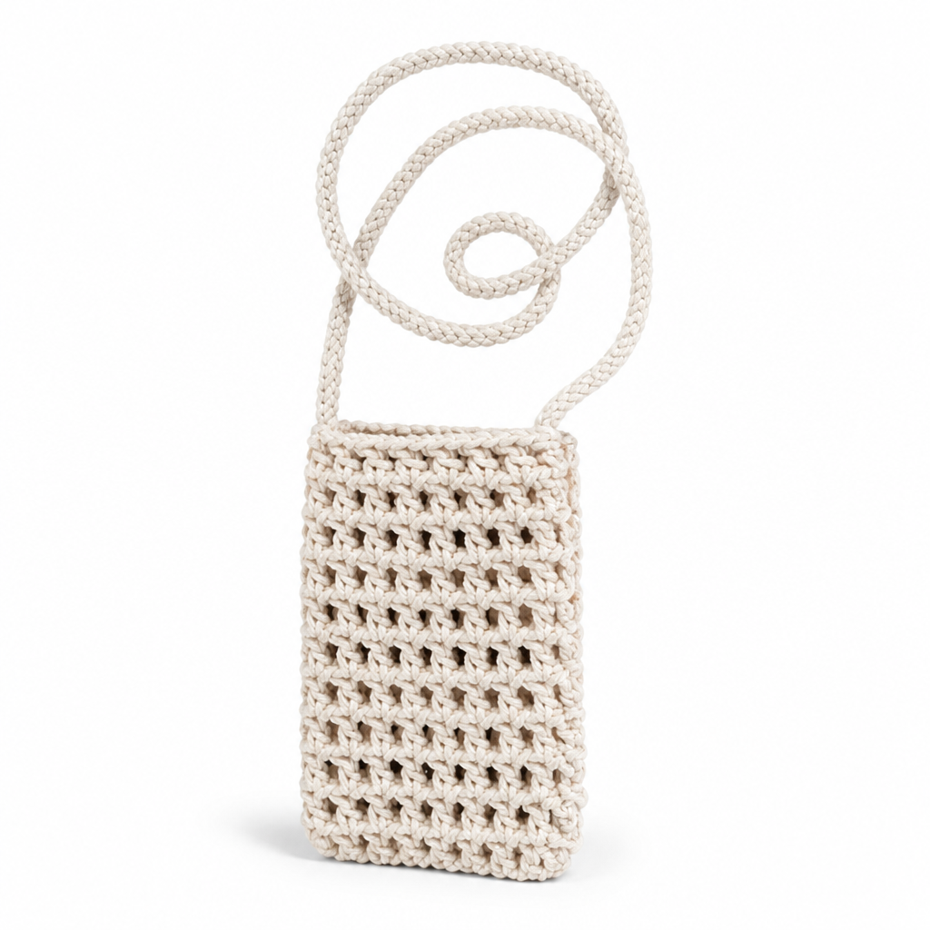 Hand-Knotted Eco-Friendly Macramé Shoulder Bag