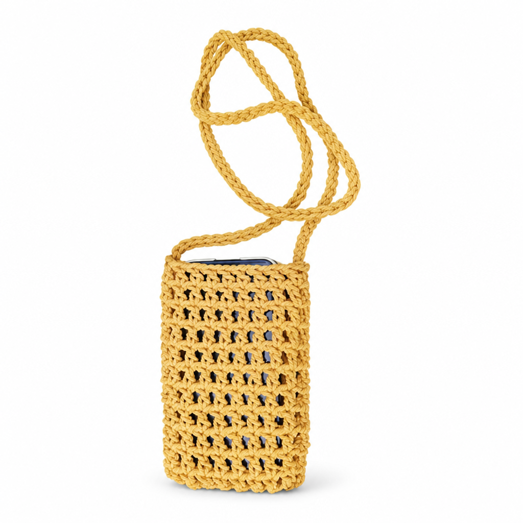Hand-Knotted Eco-Friendly Macramé Shoulder Bag