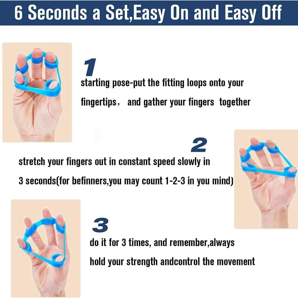 Hand Strengthener Set 6-Piece Grip & Finger Training