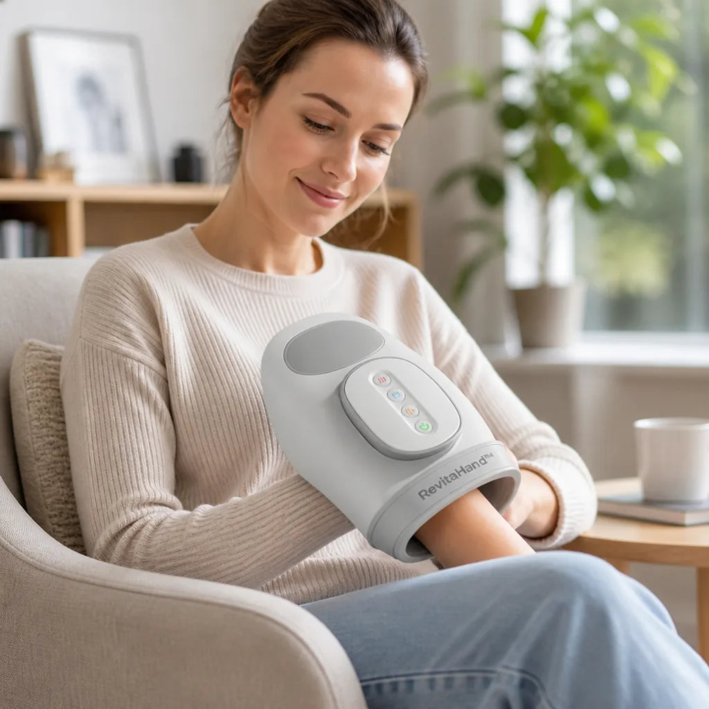 Hand & Wrist Massager Heat Compression & Vibration