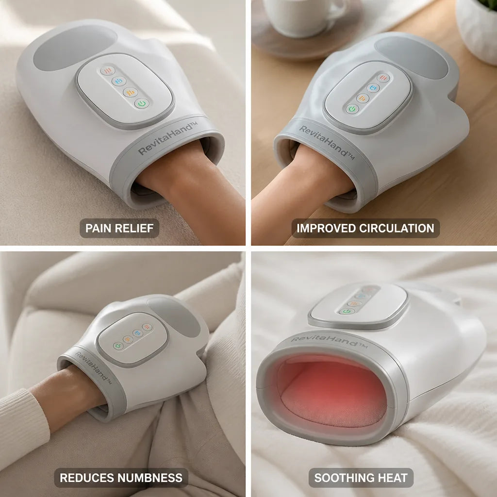 Hand & Wrist Massager Heat Compression & Vibration