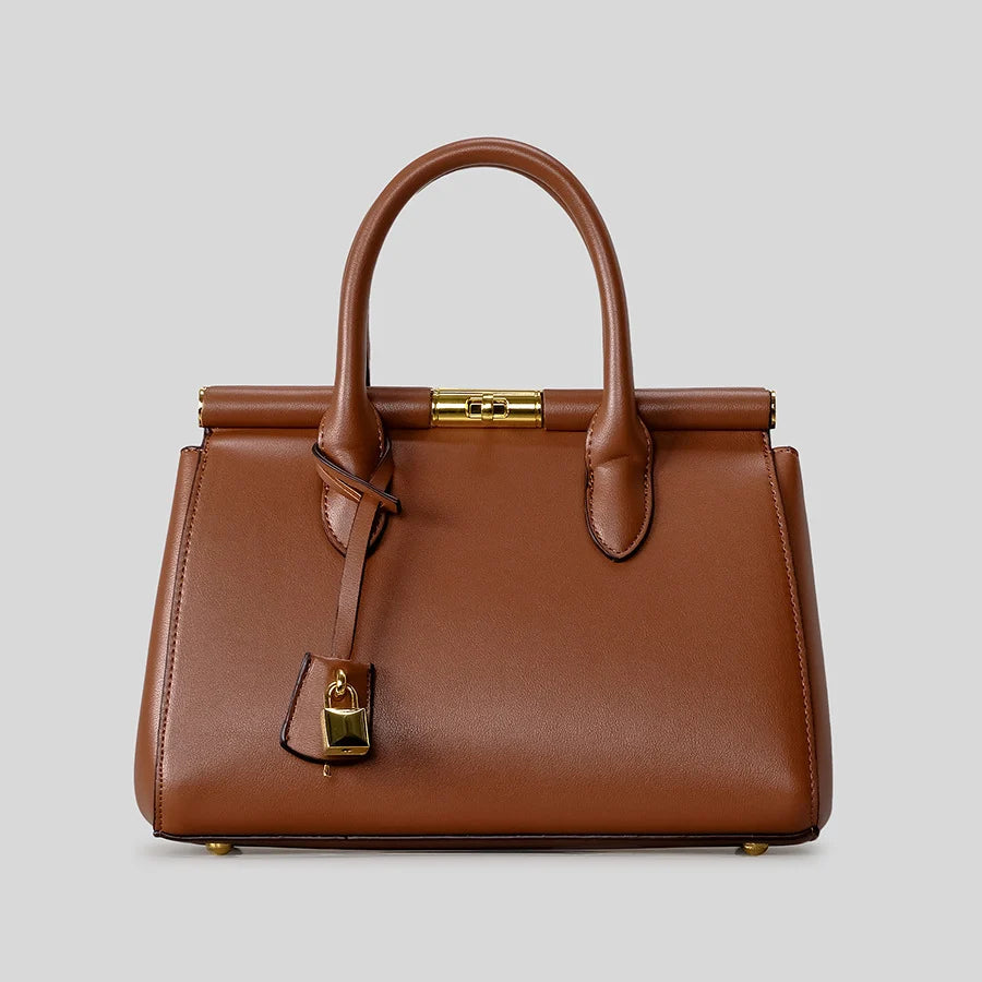 Handbag Textured Leather Top Handles & Shoulder Strap