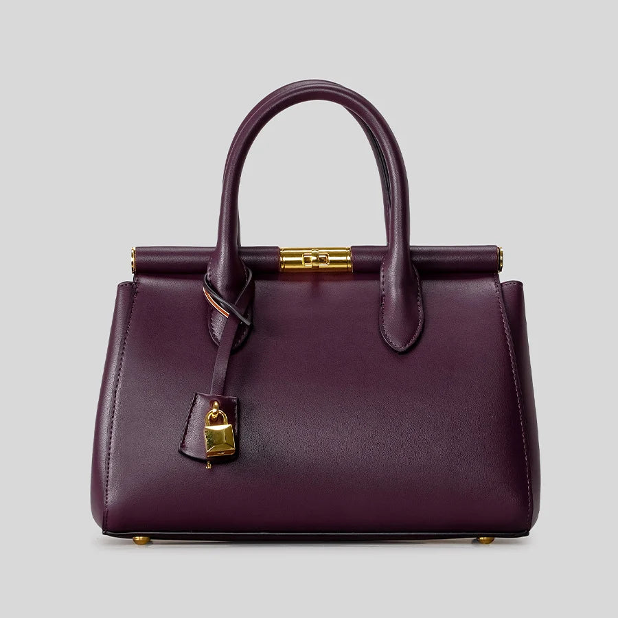 Handbag Textured Leather Top Handles & Shoulder Strap
