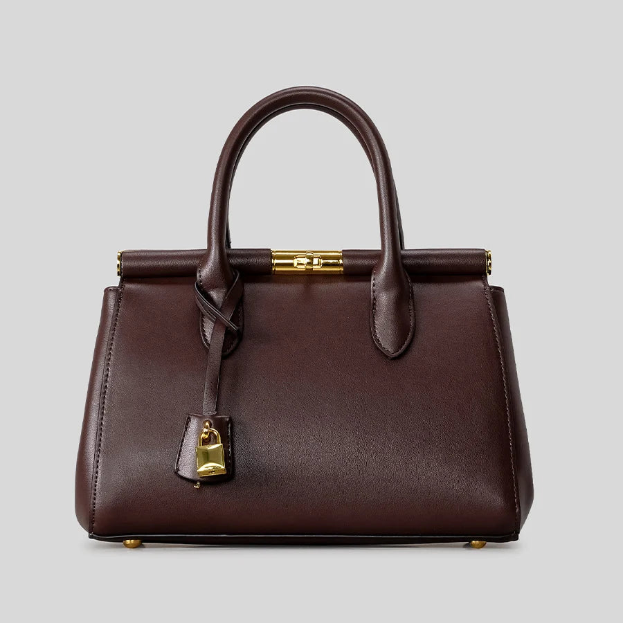 Handbag Textured Leather Top Handles & Shoulder Strap