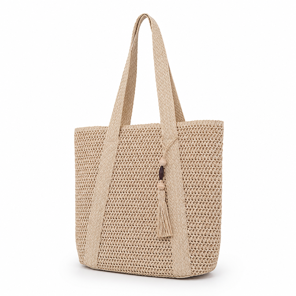 Handcrafted Airy Straw Tote Bag