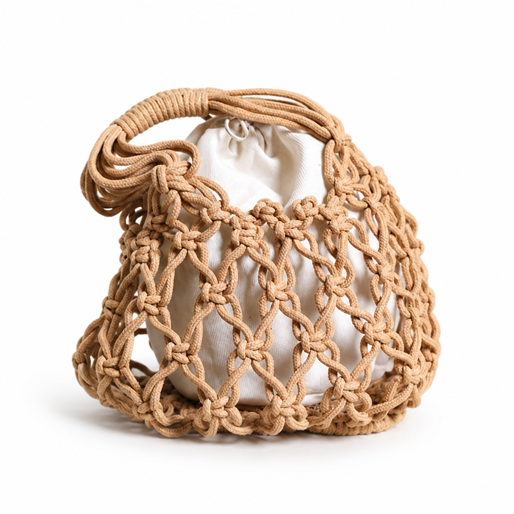 Handcrafted Boho Lightweight Macrame Shopping Bag