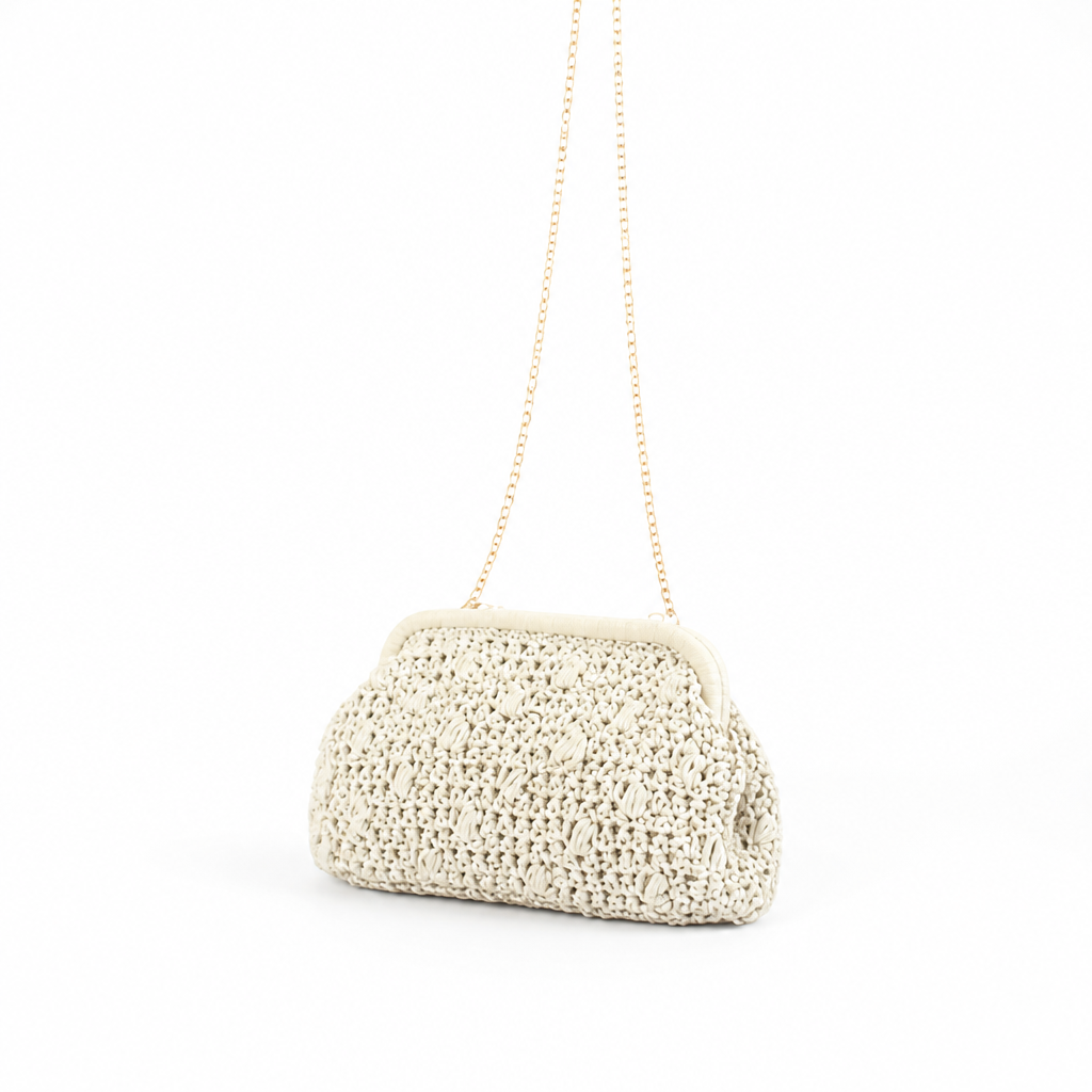 Handcrafted Crochet Fine Chain Strap Handbag