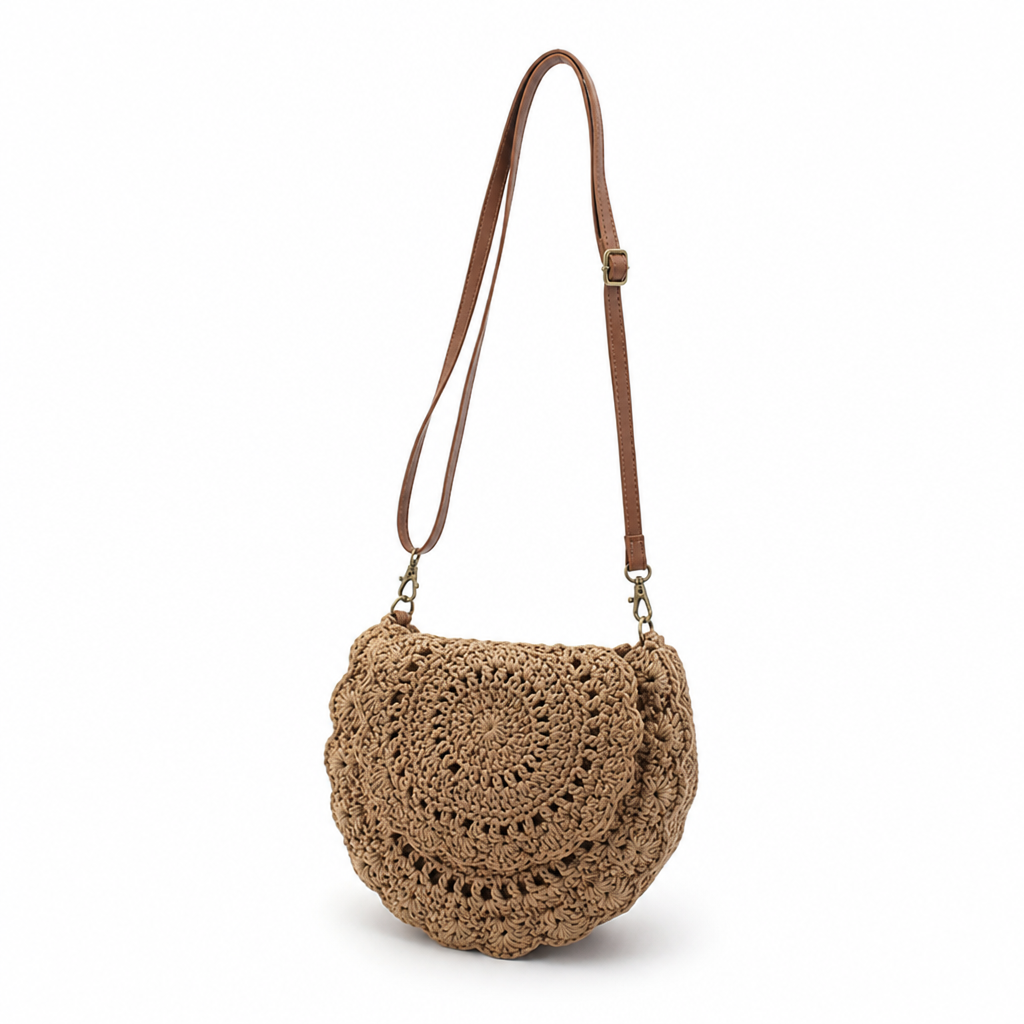 Handcrafted Crochet Shoulder Bag (Adjustable Strap)