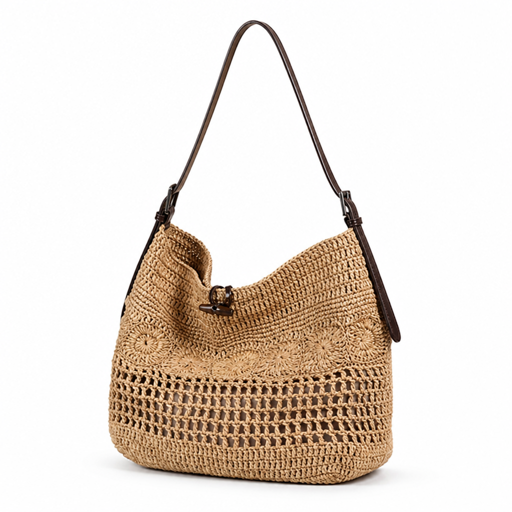 Handcrafted Crochet Spacious Crossbody Bag